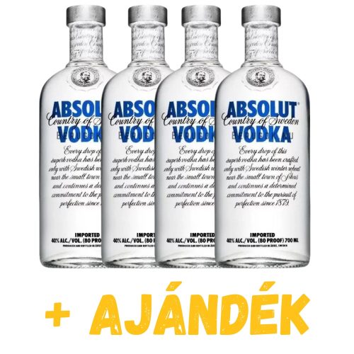 Absolut Vodka 0,7l 40% + Ajándék Dizájner Lánc (Winnie Lui)