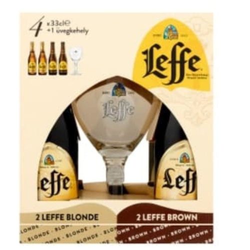 Leffe ajándékcsomag (4x0,33l + pohár)