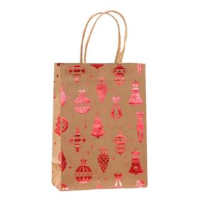 Piros-Barna Karácsonyi Dísztasak (Díszes)