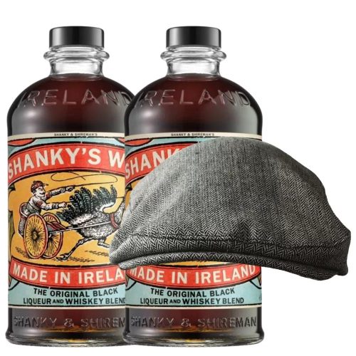 2 db Shanky's Whip Black Irish Whiskey Likőr 0,7l 33% + Ajándék Kalap