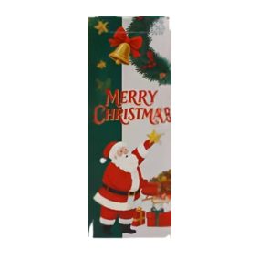 Zöld-Fehér Karácsonyi Italos Dísztasak (Mikulás)