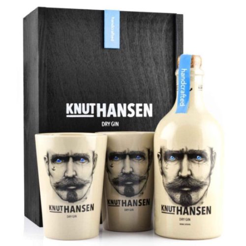Knut Hansen Gin 0,5l 42% fa dd. + 2 bögre