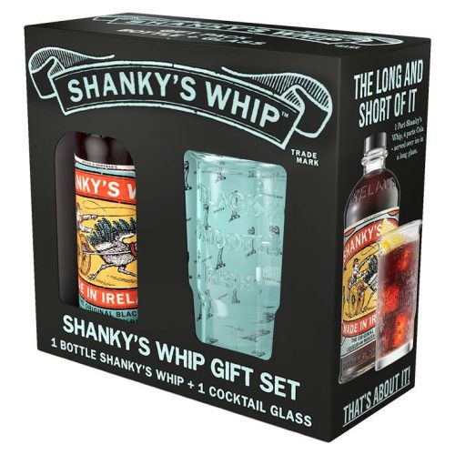 Shanky's Whip Black Irish Whiskey Likőr (giftbox+glasses) 0,7l 33%