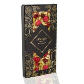   Demeter - Milk chocolate with whole freeze-dried raspberries, cherries and roasted pumpkin seeds 50g