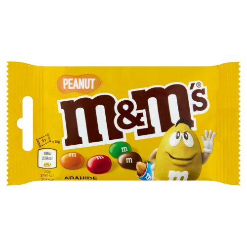 M&M's földimogyorós drazsé tejcsokoládéban cukorbevonattal 45g