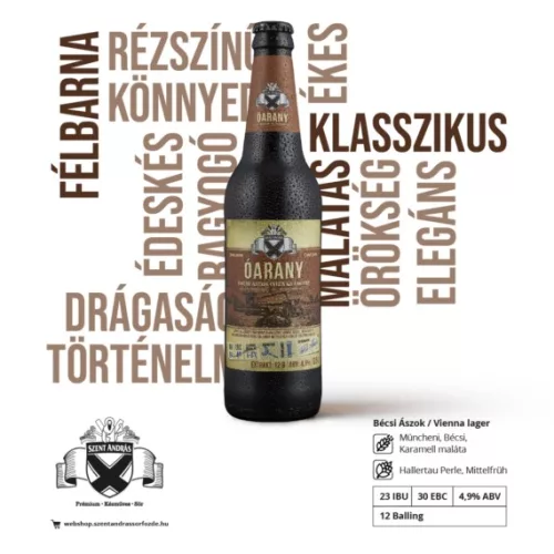 Szent András Sörfőzde Óarany (bécsi ászok) 4,9% 0,5l