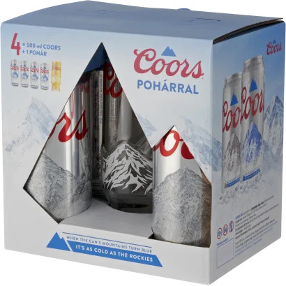 Coors 4,3% 4X0,5l DD + Glass