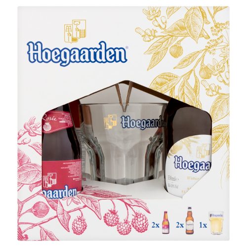 Hoegaarden ajándékcsomag (2x0,25l + 2x0,33l + pohár)