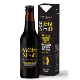   Horizont Night Shift Vintage 2023 Russian Imperial Stout Tennessee whiskey hordóban érlelve 11,5% 0,33l