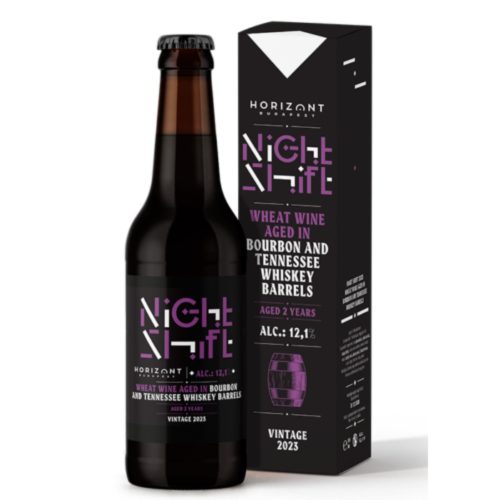 Horizont Night Shift Vintage 2023 Wheat Wine aged in Bourbon and Tennessee Whiskey Barrels - Aged 2 Years 12,1% 0,33l