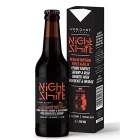   Night Shift Vintage 2024 / Russian Imperial Stout Pedro Ximénez Sherry & Rum hordóban érlelve csokoládéval és naranccsal 12,7% 0,33l