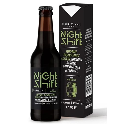 Night Shift Vintage 2024 / Imperial Pastry Stout bourbon hordóban érlelve mogyoróval és karamellel 0,44l 11,8%