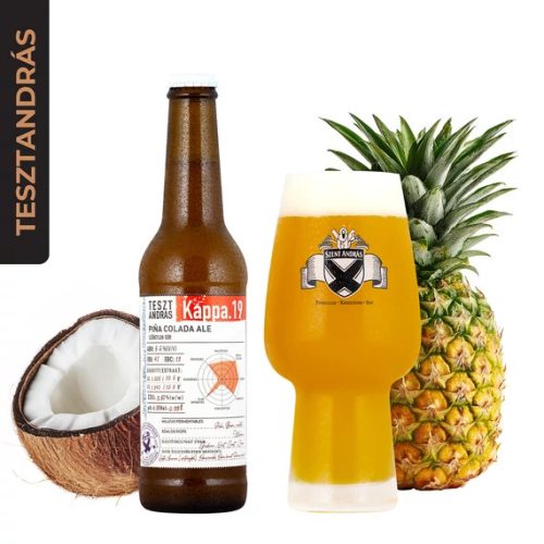 Szent András Sörfőzde Kappa. 19 (piña colada ale ananásszal, kókusszal, fehér rummal) 5,6% 0,33l