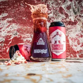   Mad Scientist x Overtone Brewing Co. Strawberry Cranachan 0,44l 8%