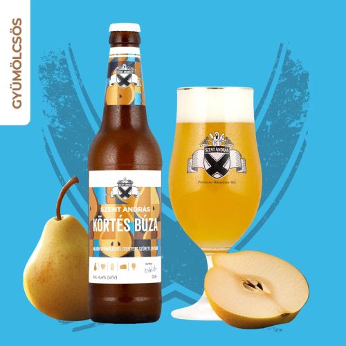 Szent András Sörfőzde Körtés Búza (witbier / szűretlen belga búza körtével) 4,4% 0,5l