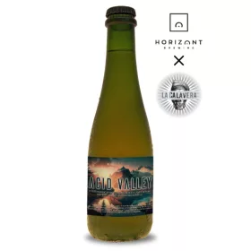   La Calavera x Horizont / Acid Valley (vegyes kultúrájú érleléssel készült, blendelt, hordóérlelt Saison) 0,38l 6,8%