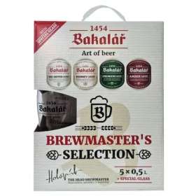 Bakalář czech beer pack 5 x 0,5l + 1 pc glass