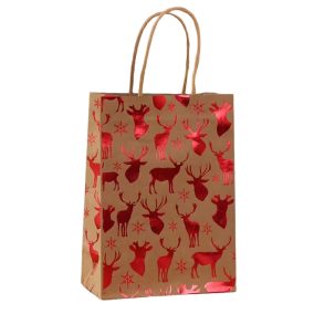 Piros-Barna Karácsonyi Dísztasak (Rénszarvasos)