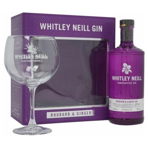 Whitley Neill Rhubarb Ginger Gin 0,7l 43% GB + Glass